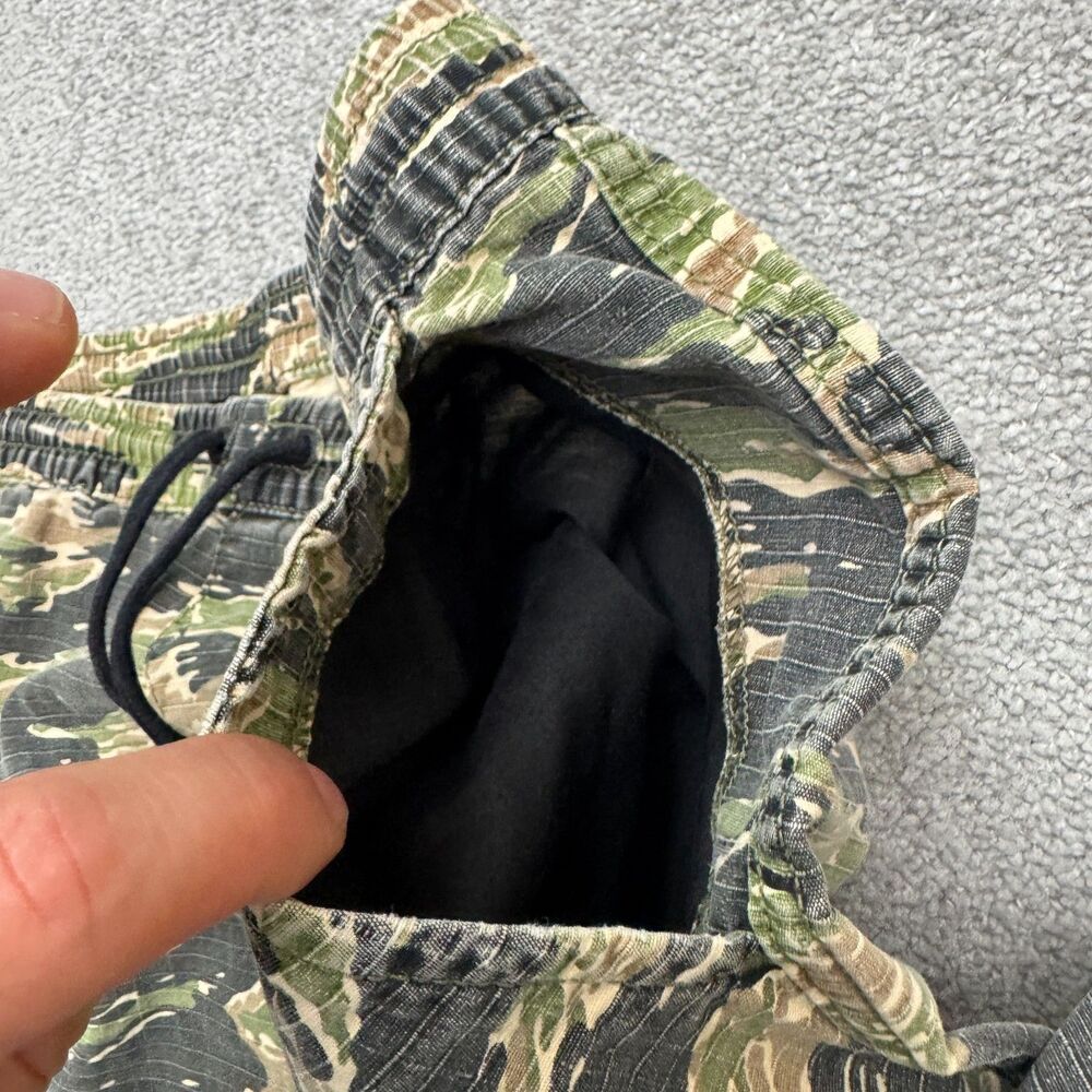 HUF Tiger Striped Camo Cargo Pants Mens Medium Green 100% Cotton Pull On Outdoor - Picture 7 of 16